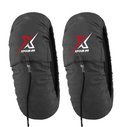 AQUECEDORES PNEUMÁTICOS PRETOS XFOUR 12" COM ELÁSTICO LATERAL