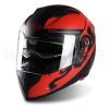 Capacete Malossi preto-vermelho HM1