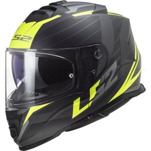 Capacete integral LS2 FF800 storm II Nerve escuro fosco - amarelo fluor