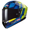 Capacete integral LS2 FF805 feminino Thunder C Gás fluorescente azul-amarelo