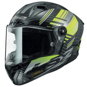 Capacete integral LS2 FF805 Thunder C Volt preto-amarelo-flúor