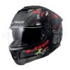 Capacete integral LS2 para homem FF808 Stream II Angry Monkey vermelho fosco vermelho