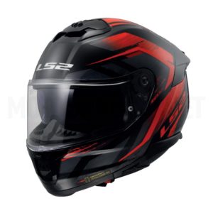 Capacete integral LS2 para homem FF808 Stream II Fury vermelho-preto