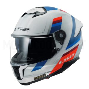 Boné LS2 integral para homem FF808 Stream II Vintage branco-azul-vermelho