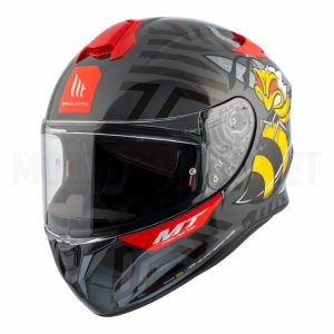 Capacete MT Helmets FF106 Targo Bee - vermelho flúor brilhante
