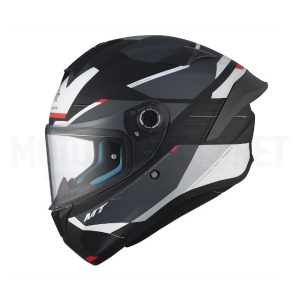 MT Helmets FF106B Targo S Kay Capacete Matte Preto-Branco