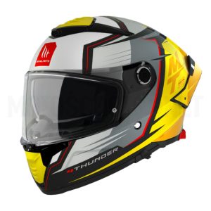 Capacete MT Helmets Thunder 4 SV Pental cinza-amarelo fosco