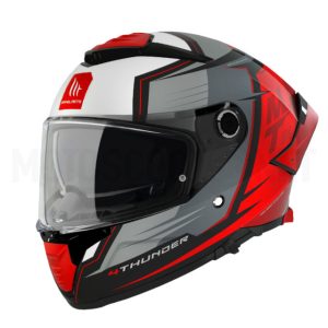 MT Helmets Capacete Thunder 4 SV Pental Matte Cinza-Vermelho
