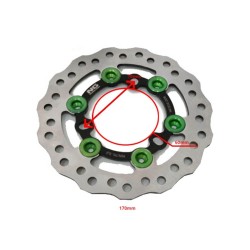 DISCO DE TRAVÃO 170mm TRASEIRO FLUTUANTE NG PRE 4 / MOTO 5