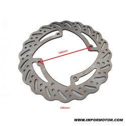 DISCO DE TRAVÃO DE FREIO TRASEIRO K1 HONDA FLOR 240mm