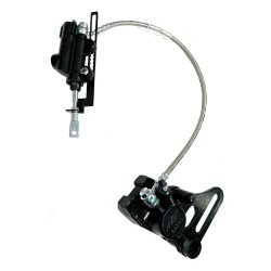 TRAVÃO TRASEIRO COMPLETO MOTOLIGA / MINI GP 14O (G CALIBRE HASTE CURTA / MANGUEIRA 490mm)