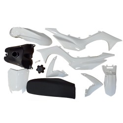 KIT PLÁSTICO + ASSENTO + TANQUE CRF110 (Mini) / IMR CORSE / IMR COPO - BRANCO