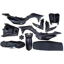KIT PLÁSTICO + ASSENTO + TANQUE CRF110 (Mini) / IMR CORSE / IMR COPO - PRETO