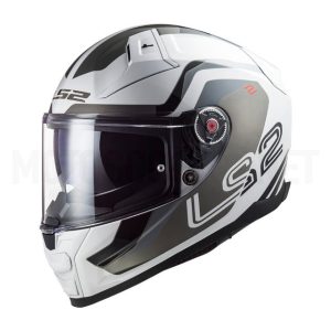 LS2 FF811 Vetor II Splitter tampa integral branco-titânio-prata