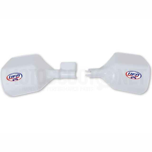 Protetores universais de motocicleta vintage off-road UFO - branco