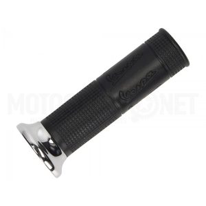 Punho direito Piaggio letras cromadas pretas Vespa, Vespa PX 125-150-200