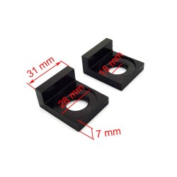 EIXO TENSOR DE CORRENTE DE ALUMÍNIO 15mm IMR PITBIKE PRETO 2 unidades.