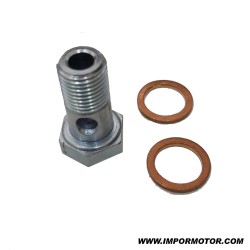 PARAFUSO DE ENCAIXE DE ÓLEO M10x1 + ARRUELA DE COBRE (FREIOS J.JUAN)